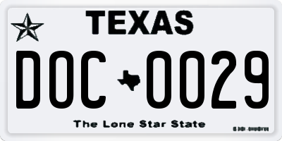 TX license plate DOC0029