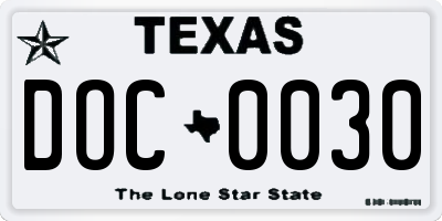 TX license plate DOC0030
