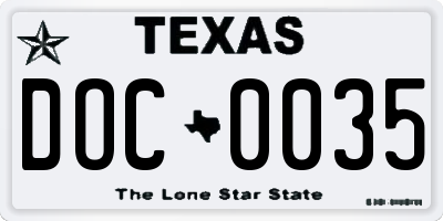 TX license plate DOC0035