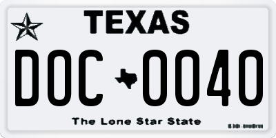 TX license plate DOC0040