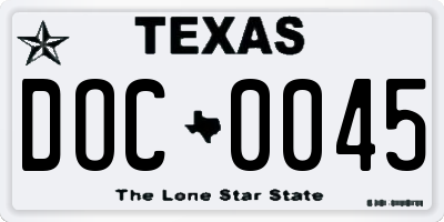 TX license plate DOC0045