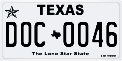 TX license plate DOC0046