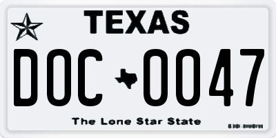 TX license plate DOC0047