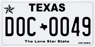TX license plate DOC0049