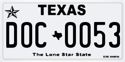 TX license plate DOC0053