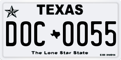 TX license plate DOC0055