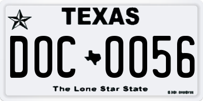 TX license plate DOC0056