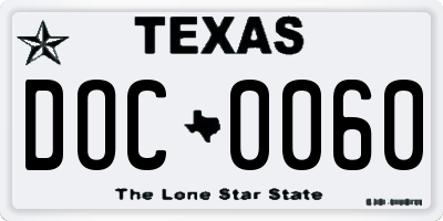 TX license plate DOC0060