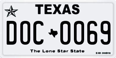 TX license plate DOC0069