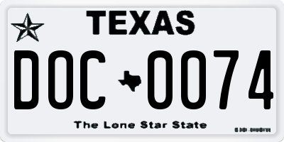 TX license plate DOC0074
