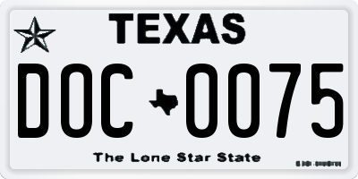TX license plate DOC0075