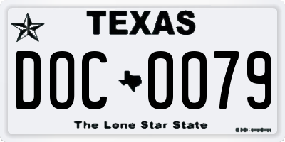 TX license plate DOC0079