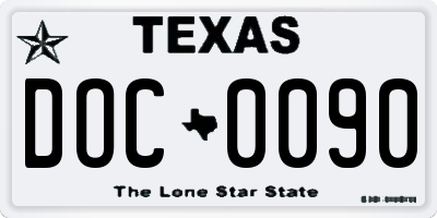 TX license plate DOC0090
