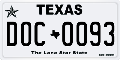 TX license plate DOC0093