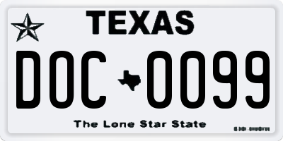 TX license plate DOC0099