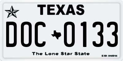 TX license plate DOC0133