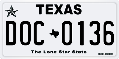 TX license plate DOC0136