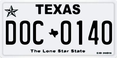 TX license plate DOC0140