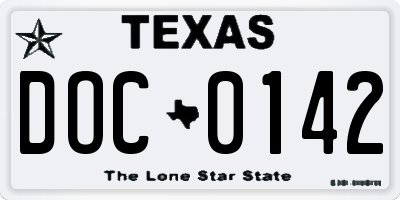 TX license plate DOC0142