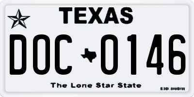 TX license plate DOC0146