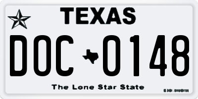 TX license plate DOC0148