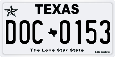 TX license plate DOC0153