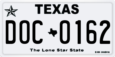 TX license plate DOC0162