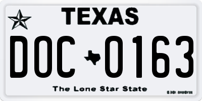 TX license plate DOC0163