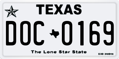 TX license plate DOC0169
