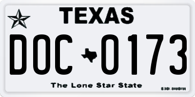 TX license plate DOC0173