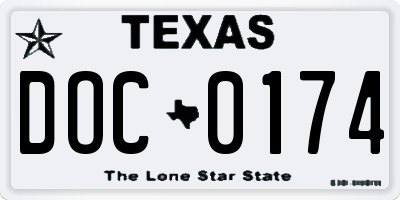 TX license plate DOC0174