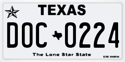 TX license plate DOC0224