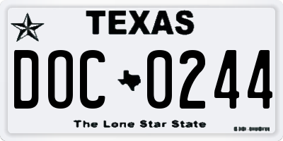 TX license plate DOC0244