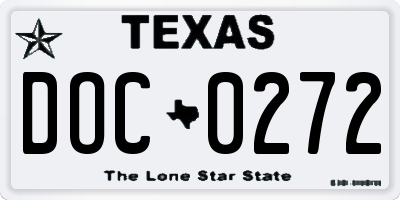 TX license plate DOC0272
