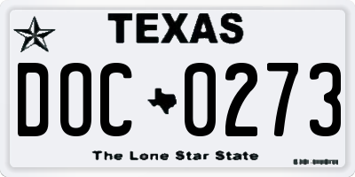TX license plate DOC0273