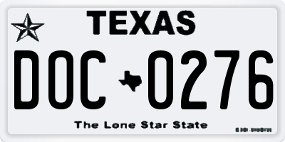 TX license plate DOC0276