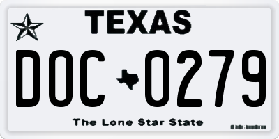TX license plate DOC0279