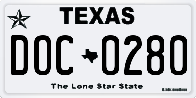 TX license plate DOC0280