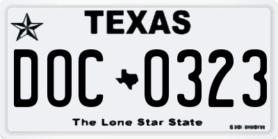 TX license plate DOC0323