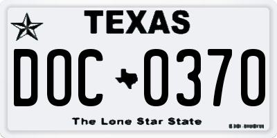TX license plate DOC0370