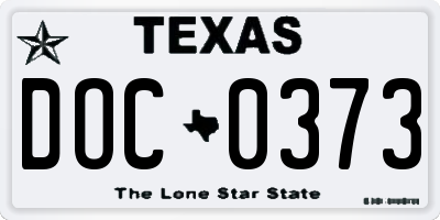 TX license plate DOC0373