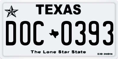 TX license plate DOC0393