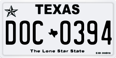 TX license plate DOC0394