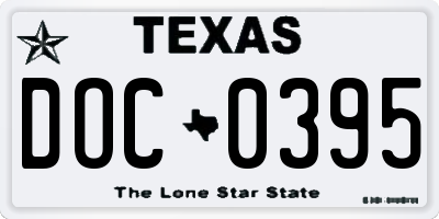 TX license plate DOC0395