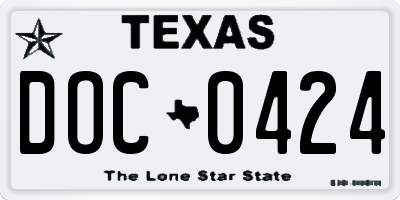 TX license plate DOC0424