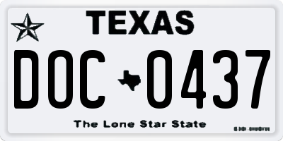 TX license plate DOC0437