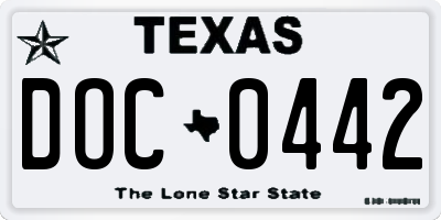 TX license plate DOC0442