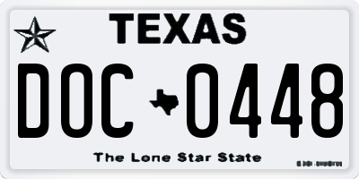 TX license plate DOC0448