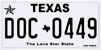 TX license plate DOC0449