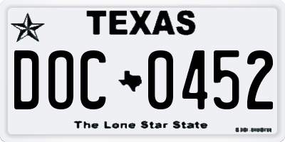 TX license plate DOC0452